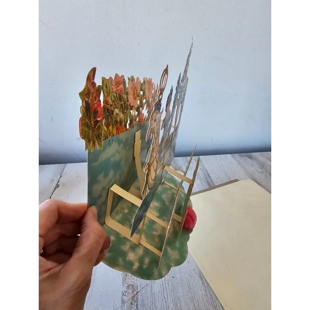 Merrimack vintage die cutout 3D ship Victorian card greetings‎